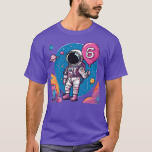 Camiseta Boda de niños de 6 años que ama el espacio de los 