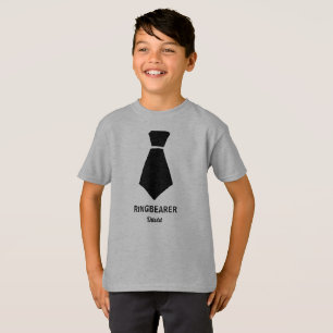 Camiseta Boda de nombres personalizados de color gris con v