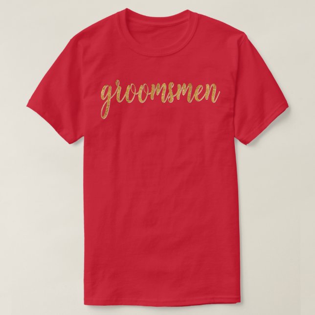 Camiseta Boda de novia con guión de Groomsmen (Diseño del anverso)