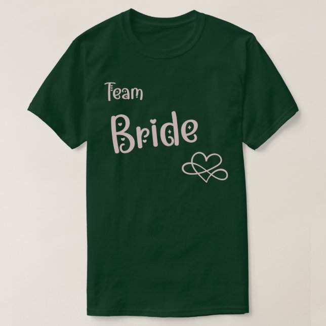 Camiseta Boda de novia del equipo de la fiesta de bodas (Diseño del anverso)