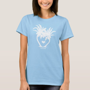 Camiseta Boda de Playa Palm Tree