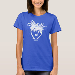 Camiseta Boda de Playa Palm Tree