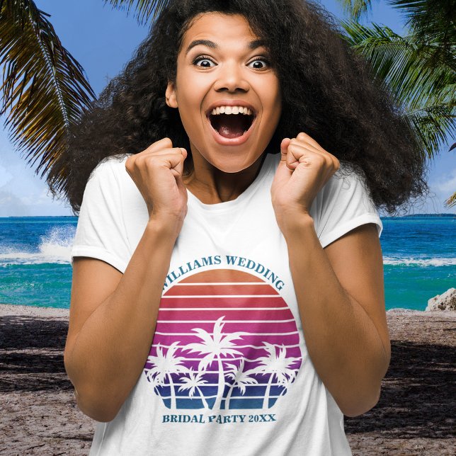 Camiseta Boda de Playa Partido Nupcial Dama de Honor (Subido por el creador)