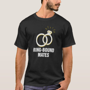 Camiseta Boda de Ring Bound Mates dice Novia y Groom Q