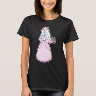 Camiseta Boda del Cat Bride Bunch de flores