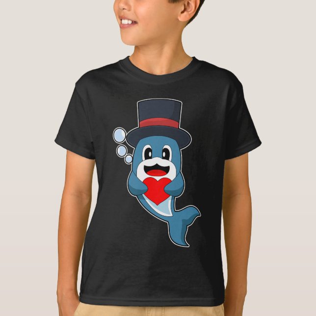 Camiseta Boda del corazón de Dolphin Groom (Anverso)