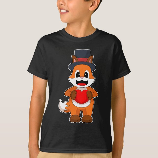 Camiseta Boda del corazón de Fox Groom (Anverso)