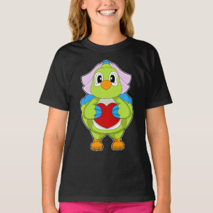 Camiseta Boda del corazón de la novia loro