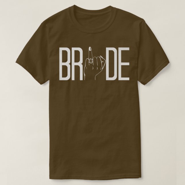 Camiseta Boda del dedo del anillo de novia Bachelorette (Diseño del anverso)