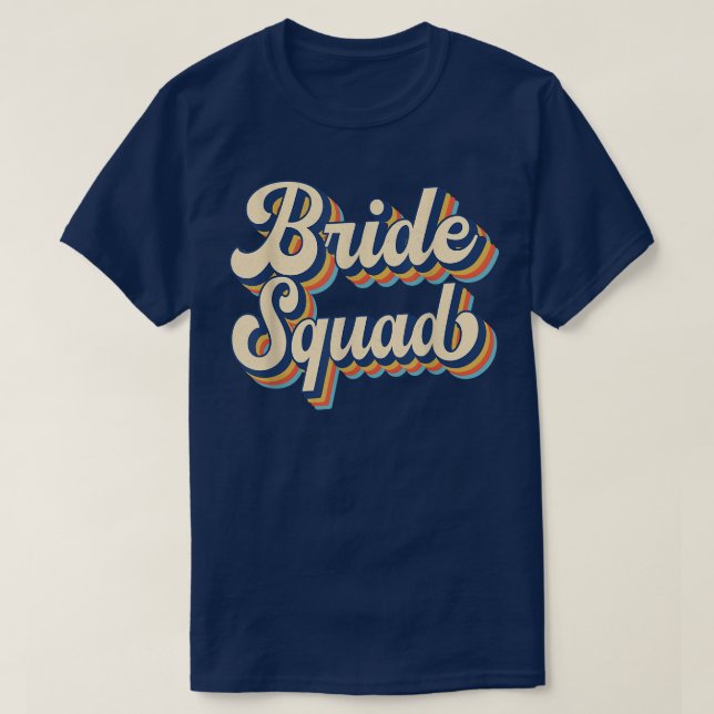 Camiseta Boda del Escuadrón de Novias Fiesta del Equipo Ret (Diseño del anverso)