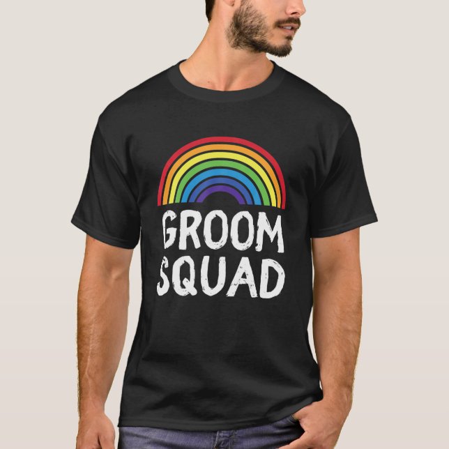 Camiseta Boda del Orgullo Gay de Groom (Anverso)