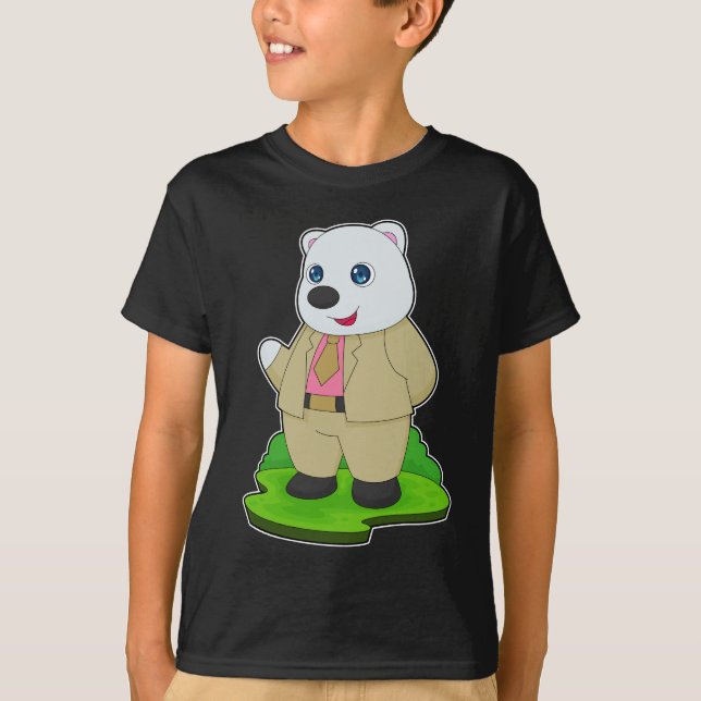 Camiseta Boda del oso polar Groom Suit (Anverso)