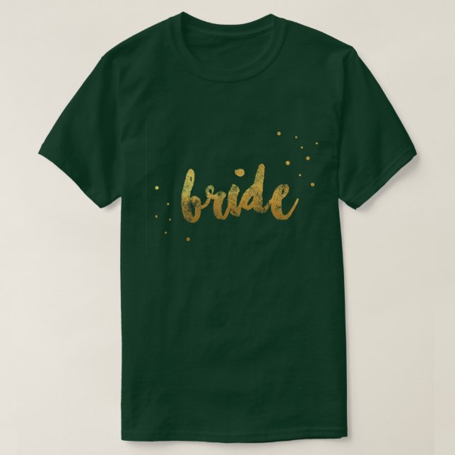 Camiseta Boda del partido de la bachillerato femenina Novia (Diseño del anverso)