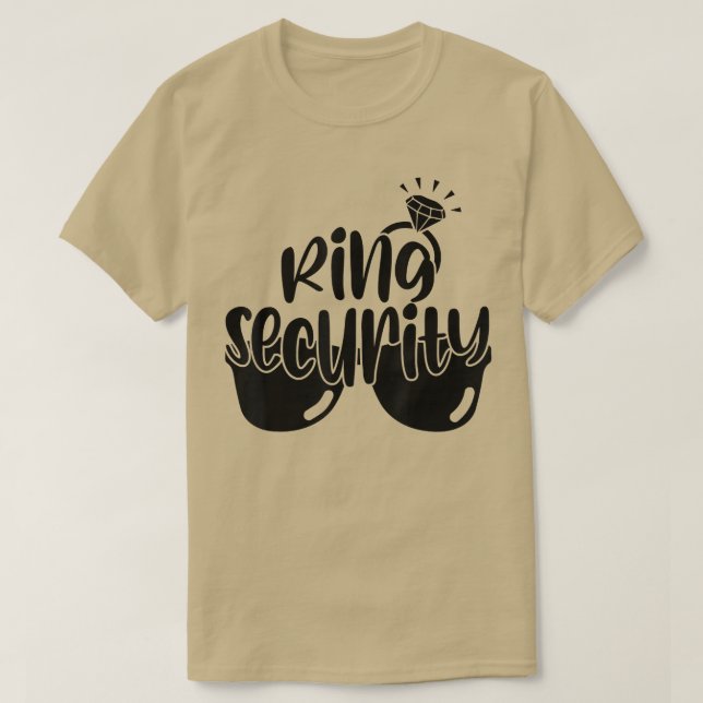 Camiseta Boda del portador del anillo del boda Ring Securit (Diseño del anverso)