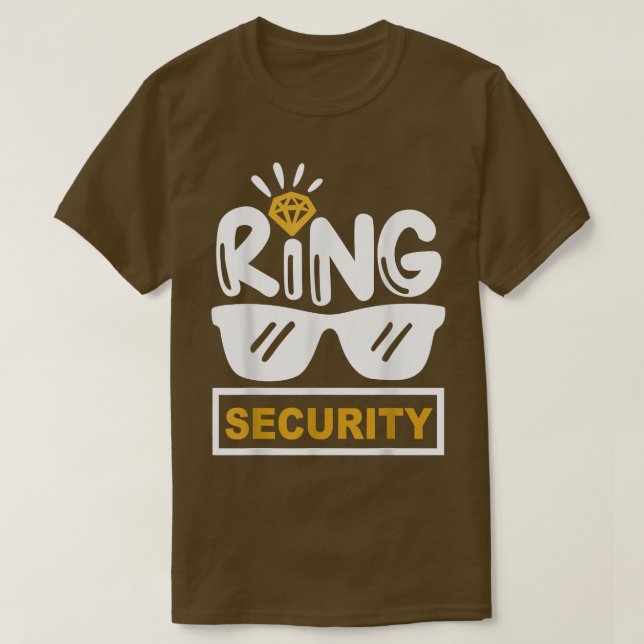 Camiseta Boda del portador del anillo del boda Ring Securit (Diseño del anverso)