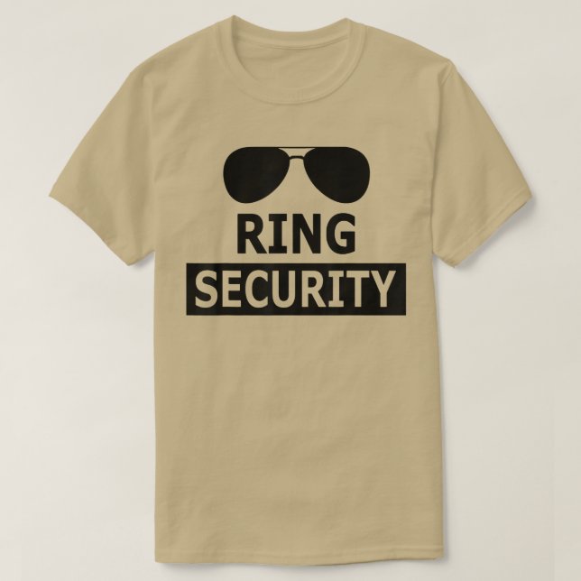 Camiseta Boda del portador del anillo del boda Ring Securit (Diseño del anverso)