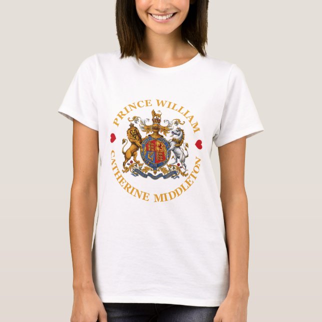 Camiseta Boda del Príncipe William y Catherine Middleton (Anverso)