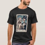 Camiseta Boda del tema Tarot personalizado de Newlyweds Bla<br><div class="desc">Skeleton personalizado con sus nombres. Trae humor a la expresión "hasta que la muerte nos separe".</div>