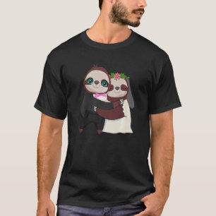Camiseta Boda Día Matrimonio Sloth Herbivore Animal