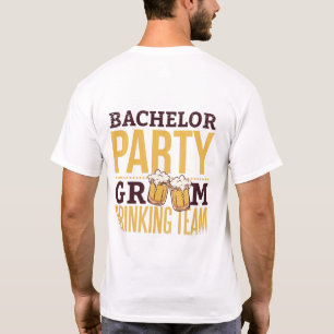 Camiseta Boda divertida del equipo de bebidas del grupo Bac