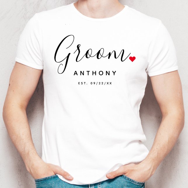 Camiseta Boda elegante de Groom (Subido por el creador)