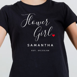 Camiseta Boda elegante de la chica de flor