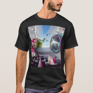 Camiseta boda en holográfico con decapuchino