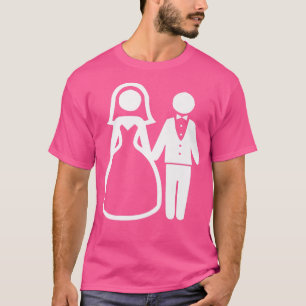 Camiseta Boda estética de moda Pareja Novia Groom