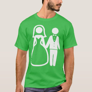 Camiseta Boda estética de moda Pareja Novia Groom