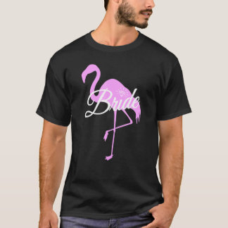 Camiseta Boda Flamingo Novia Con Anillo