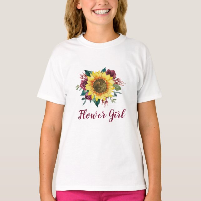 Camiseta Boda floral de girasol (Anverso)