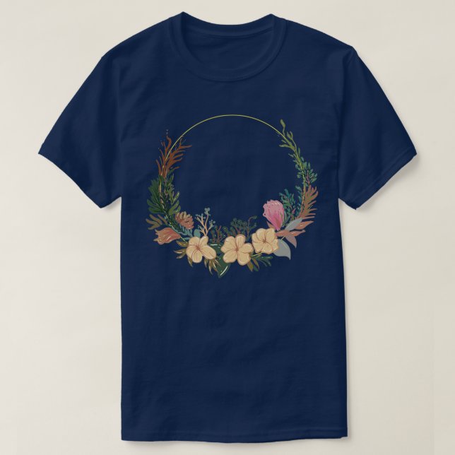Camiseta Boda floral I Estilo del ramo de boho de novia (Diseño del anverso)