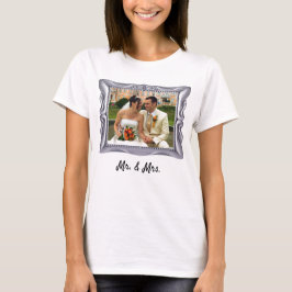 Camiseta Boda fotográfica Pareja Fancy Silver Frame Women