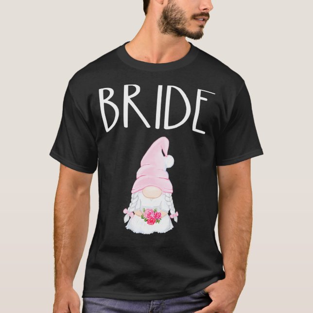 Camiseta Boda Gnome Bride Fiesta de ducha de novia (Anverso)