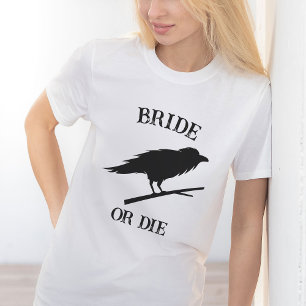 Camiseta Boda gótica Bachelorette Personalizado Crow