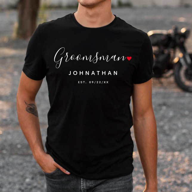 Camiseta Boda Groomsman con estilo (Subido por el creador)