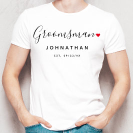 Camiseta Boda Groomsman con estilo