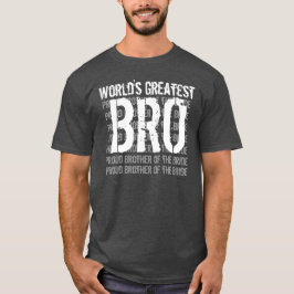 Camiseta Boda Hermano del mejor V10 del mundo de novias