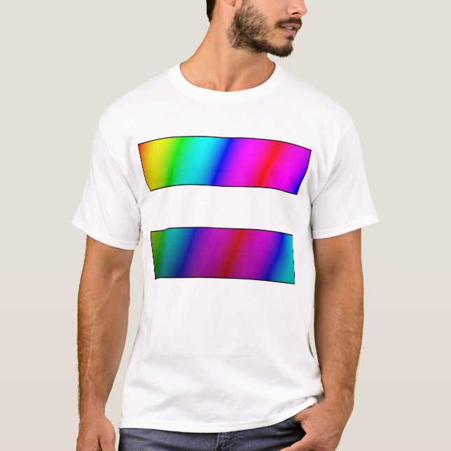 Camiseta Boda igual del arco iris - período igual (Anverso)