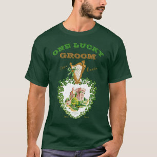 Camiseta Boda irlandés Blarney Castle One Lucky Groom
