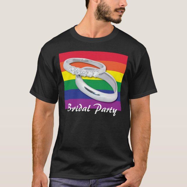 Camiseta Boda lesbiana gay (Anverso)