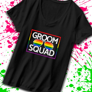Camiseta Boda LGBTQ Orgullo Gay Coincidente con la Cuadrill