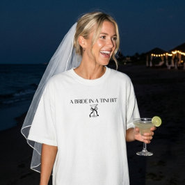 Camiseta Boda Minimalista 'Novia en un Tini Bit' Bow Martin
