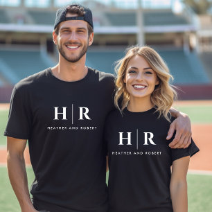 Camiseta Boda Monograma Novia Personalizada Y Groom