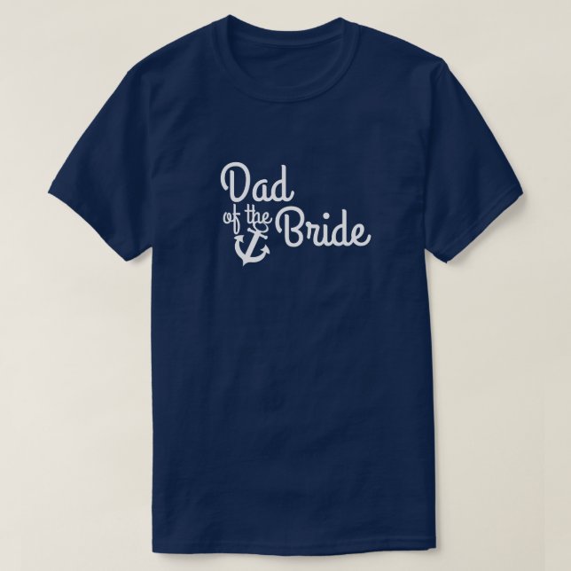 Camiseta Boda náutico papá de la novia con el ancla (Diseño del anverso)