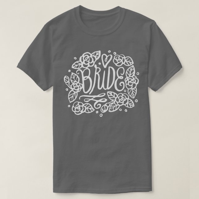 Camiseta Boda  - Novia  - Flores (Diseño del anverso)