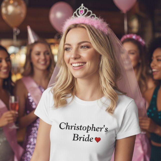 Camiseta Boda Nupcial Personalizada Linda (Subido por el creador)