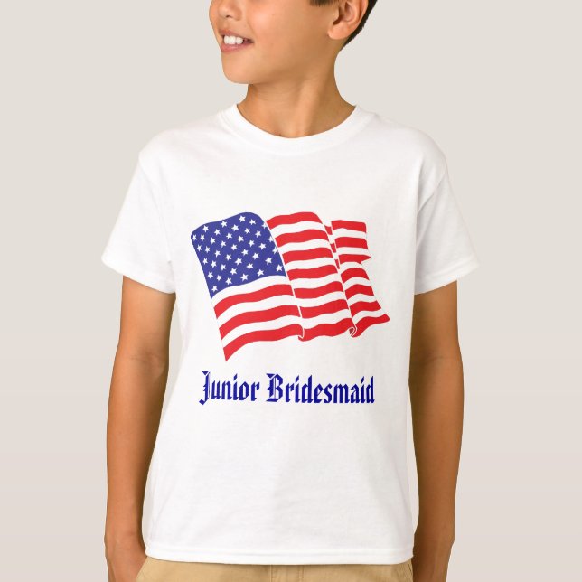 Camiseta Boda Patriótico de la dama de honor (Anverso)