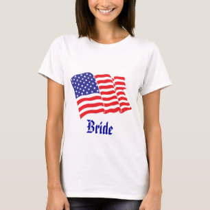 Camiseta Boda patriótico de la novia