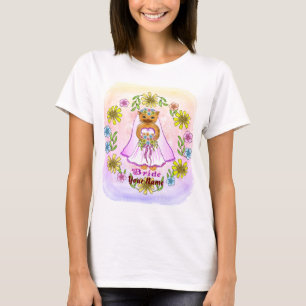 Camiseta Boda personalizada Floral Cat Bride